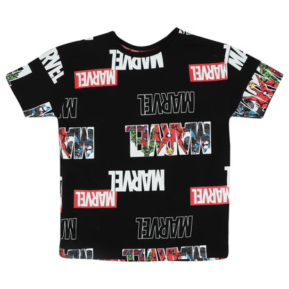 Marvel Badge Printed Boys Outing T Shirt