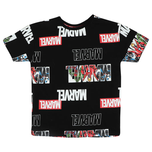 Marvel Badge Printed Boys Outing T Shirt