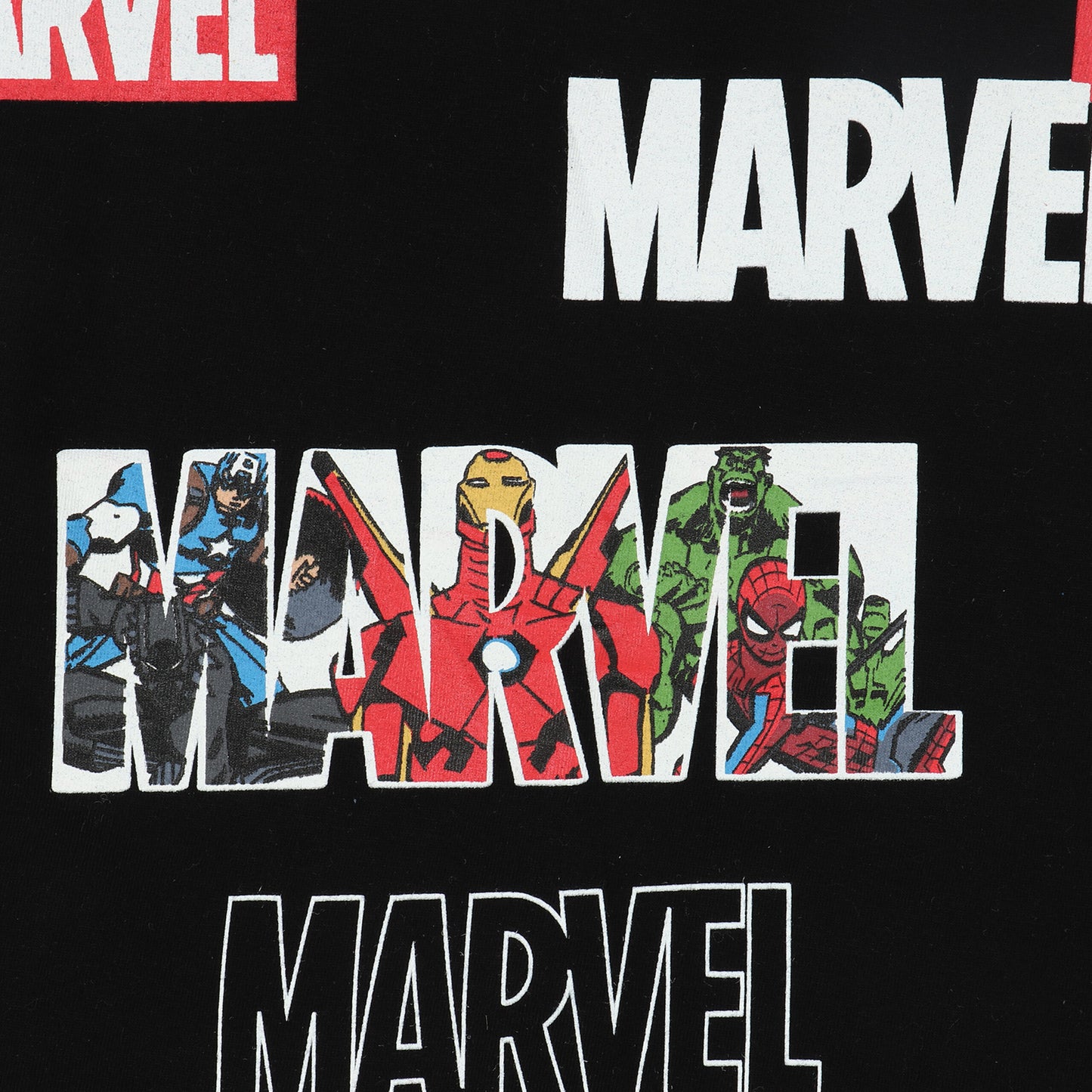 Marvel Badge Printed Boys Outing T Shirt