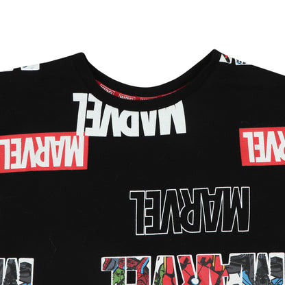 Marvel Badge Printed Boys Outing T Shirt