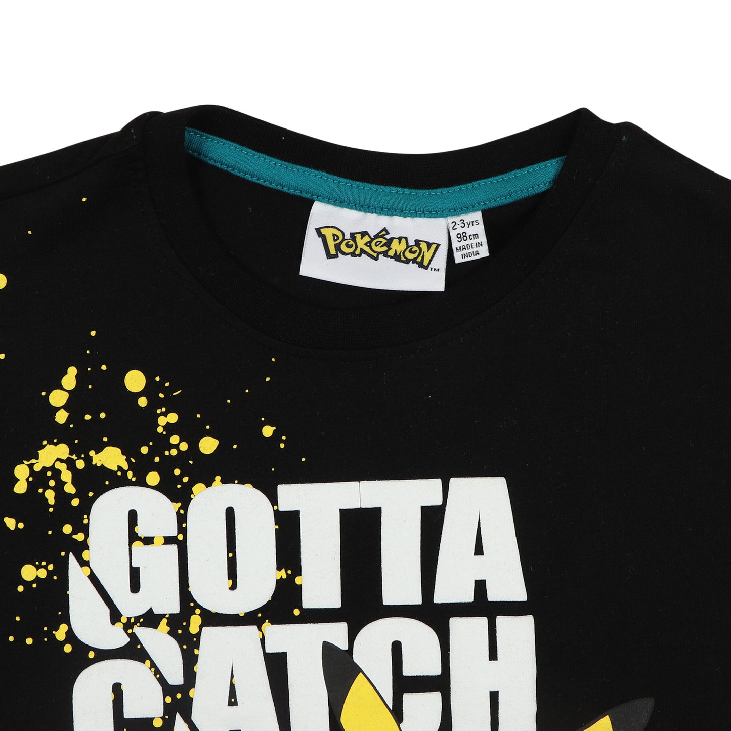 Pokemon Pikachu Puff Print Girls Crop Top T-Shirt