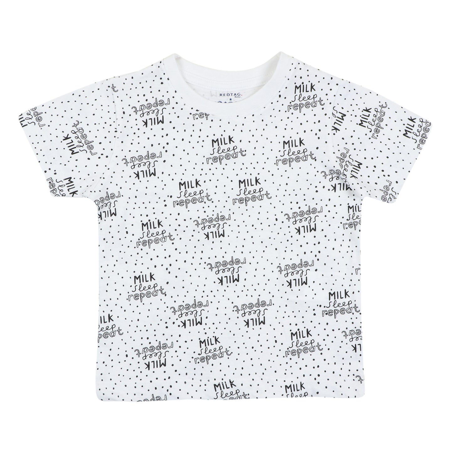 Redtag Milk Sleep Repeat Boys T Shirt