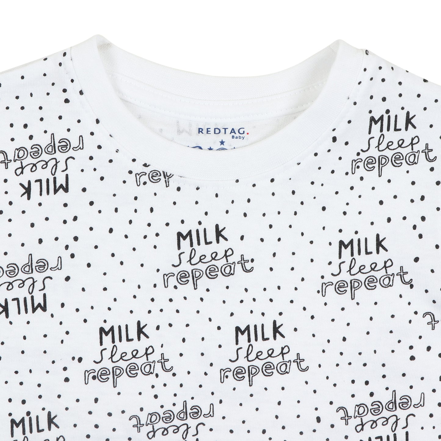 Redtag Milk Sleep Repeat Boys T Shirt