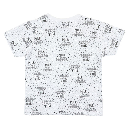 Redtag Milk Sleep Repeat Boys T Shirt