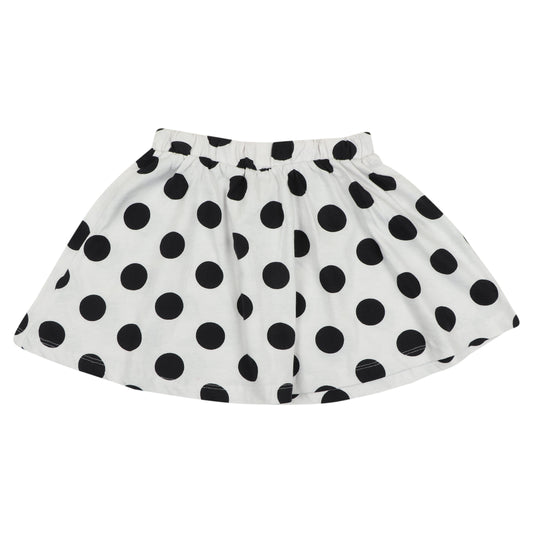 Black Polka Dots Retro Look Girls Skirt