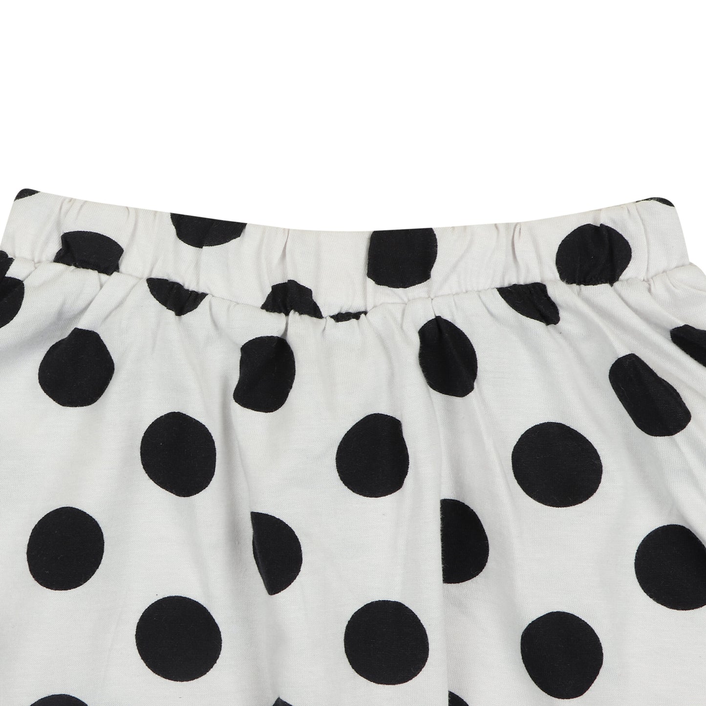 Black Polka Dots Retro Look Girls Skirt
