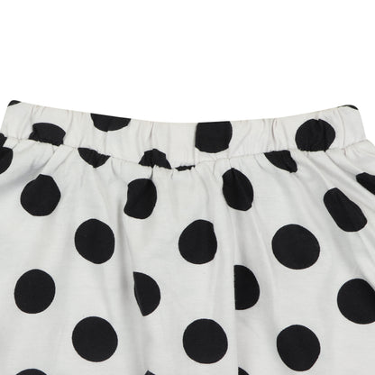 Black Polka Dots Retro Look Girls Skirt