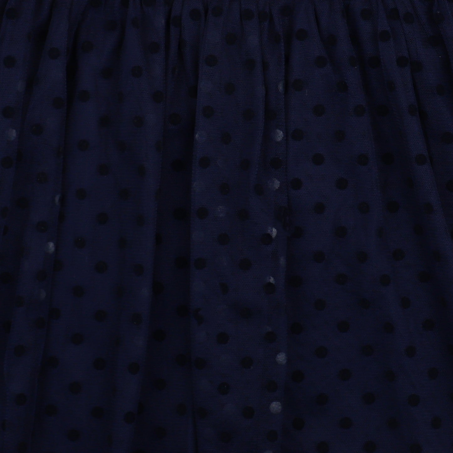 Girls Navy Blue Tulle Net Fleece Layered Skirt