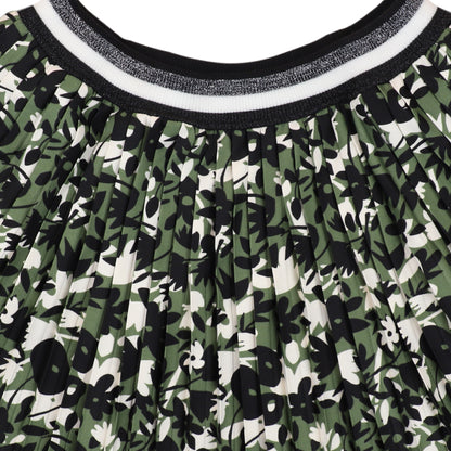 Green Flower And Garden Forest Theme Girls Skirt