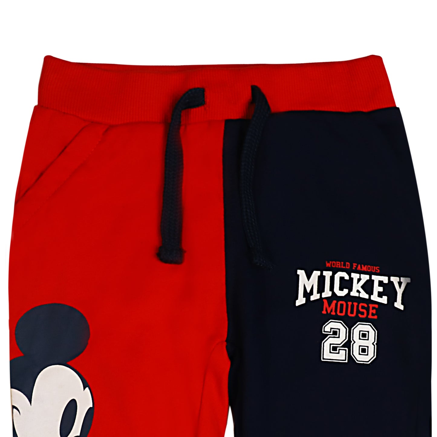 Mickey Mouse 28 Print Multi Purpose Joggers With Drawstring Waist And Insert Pockets