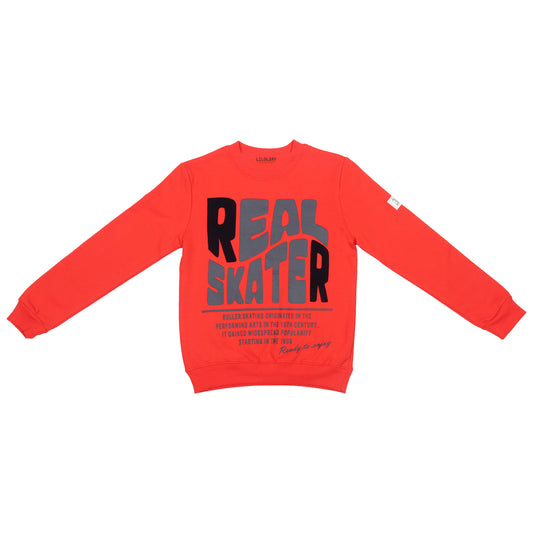 Real Skater Boys Printed Pullover Sweatshirt