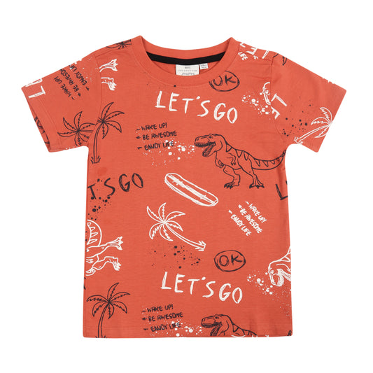 Lets Go On Wild Vacation Junior Boys T Shirt
