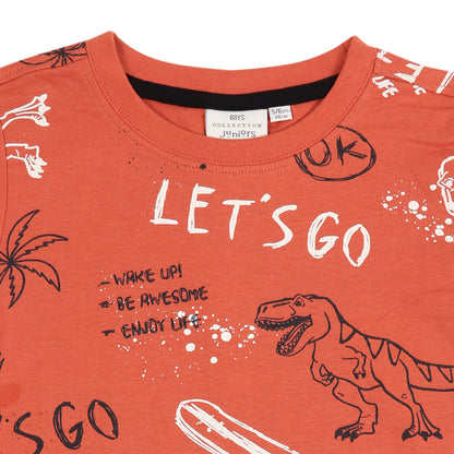 Lets Go On Wild Vacation Junior Boys T Shirt