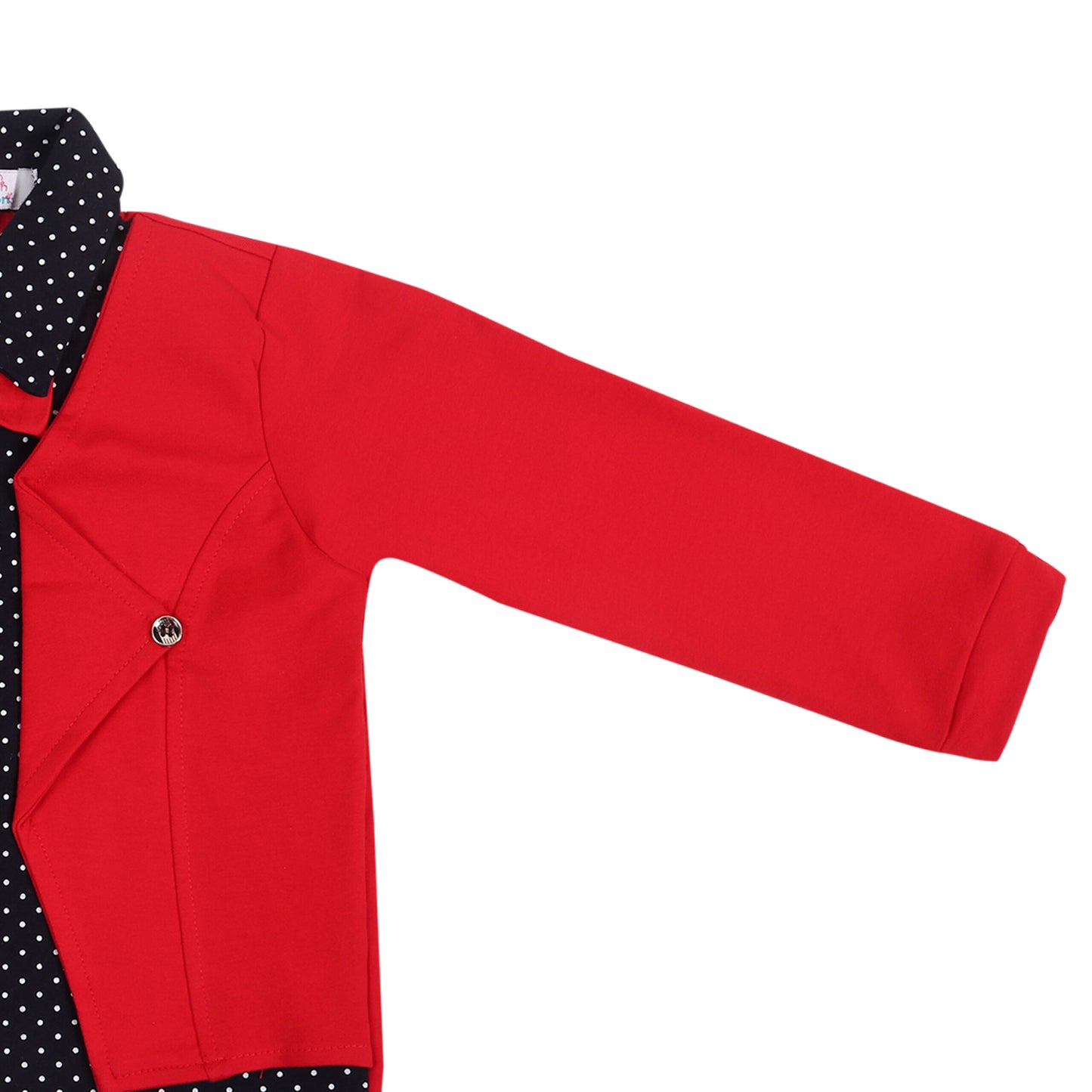 Red Suit With Bow Boys Party Wear Set