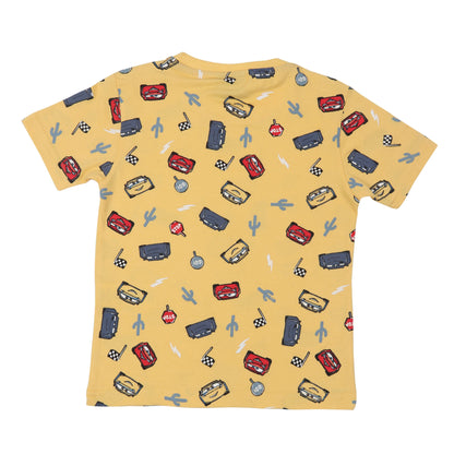 Racing Cars Print Boys T Shirt
