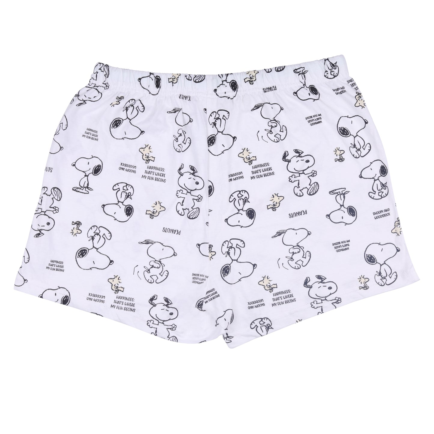 Snoopy And Woodstock Girls Lazy Night Shorts