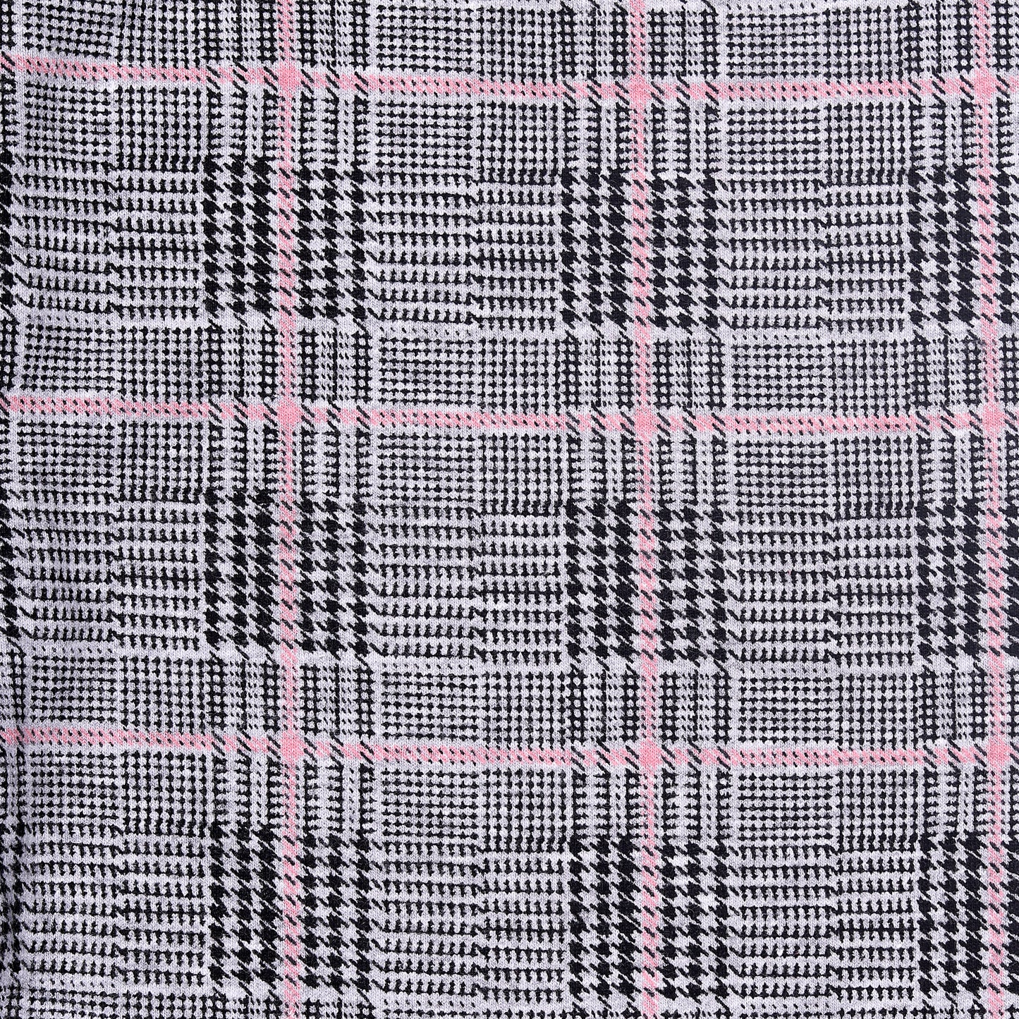 Checkered Pink And Gray Girls Stretch Legging