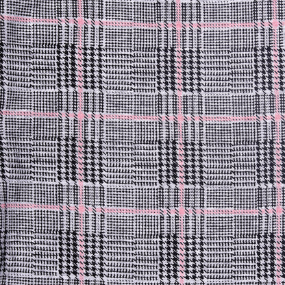 Checkered Pink And Gray Girls Stretch Legging