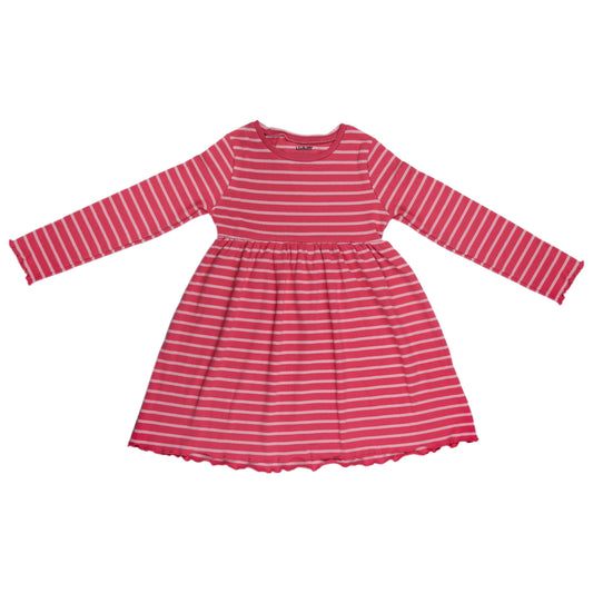 Pink Stripe Girls Casual And Occasion Wear Dress