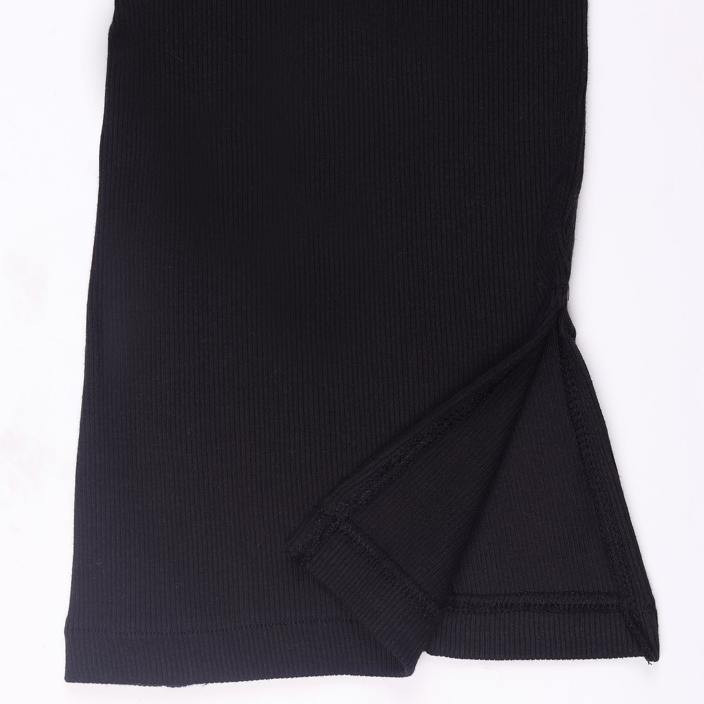 Girls Black Bell Bottom Cut Pants For Daily And Outwear