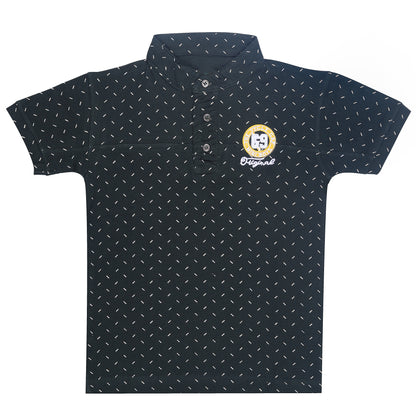 Mandarin Collar Short Sleeve Outing T Shirt