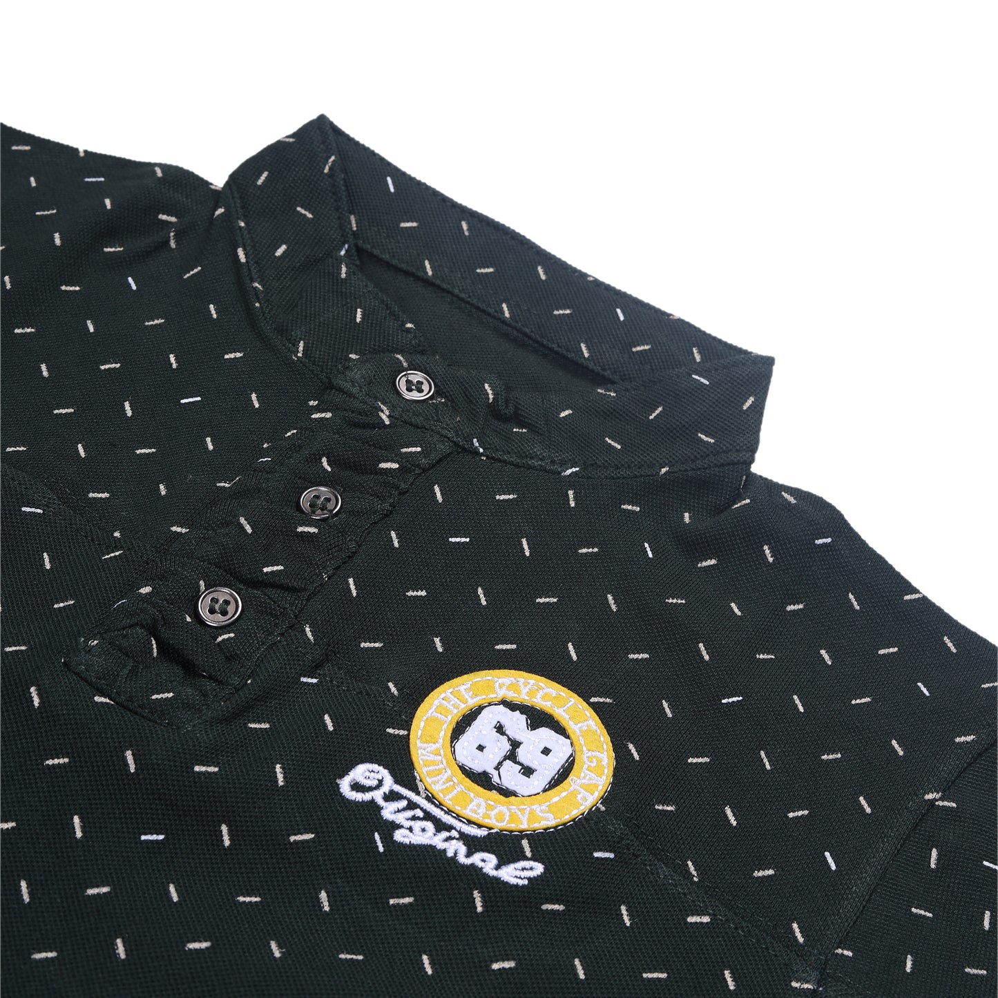 Mandarin Collar Short Sleeve Outing T Shirt