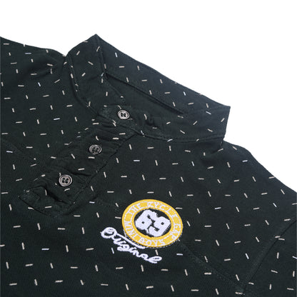 Mandarin Collar Short Sleeve Outing T Shirt