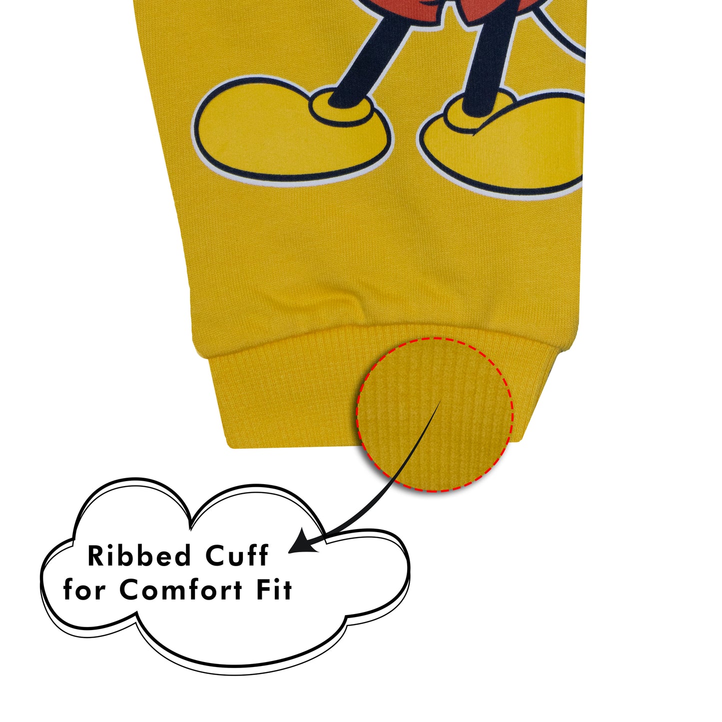 Disney Number One Mickey Mouse Candy Pocket Yellow Boys Jogger