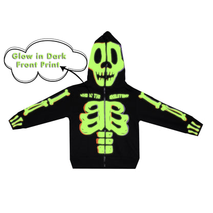 Disney Mickey Mouse Glow In Dark Zipper Boys Hoodie