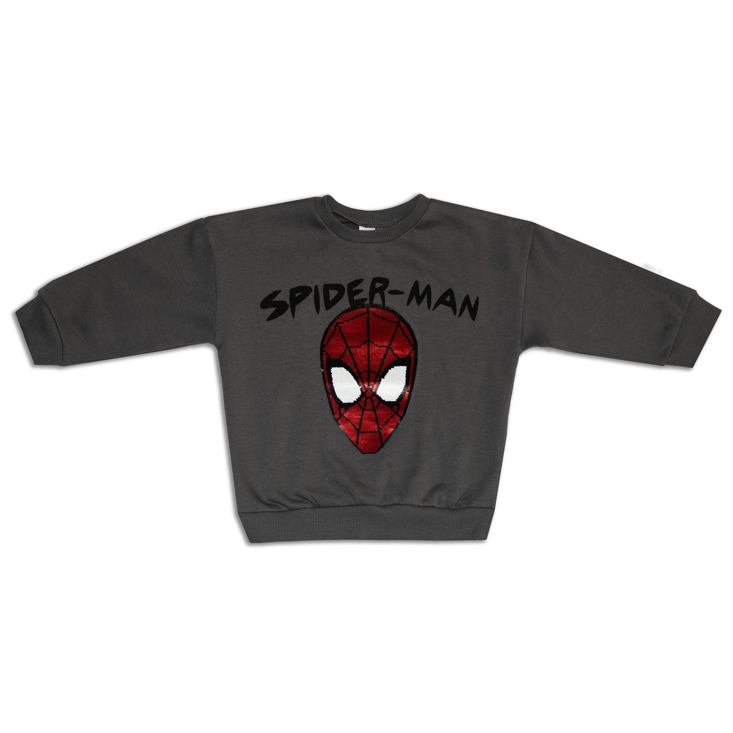 Marvel Spiderman Sequin All Season Oversize Drop Shoulder Sweatshirt