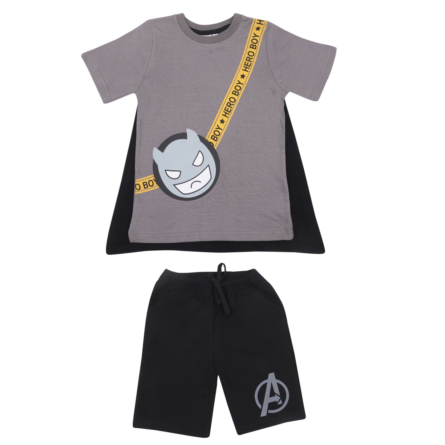 Marvel Batman Boys Shorty Set With Cape