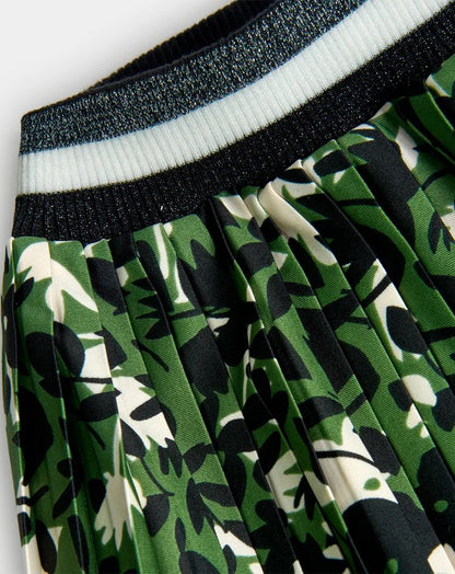 Green Flower And Garden Forest Theme Girls Skirt