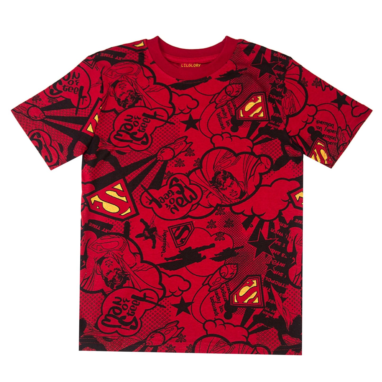 Marvel Superman Man Of Steel Boys Red T Shirt