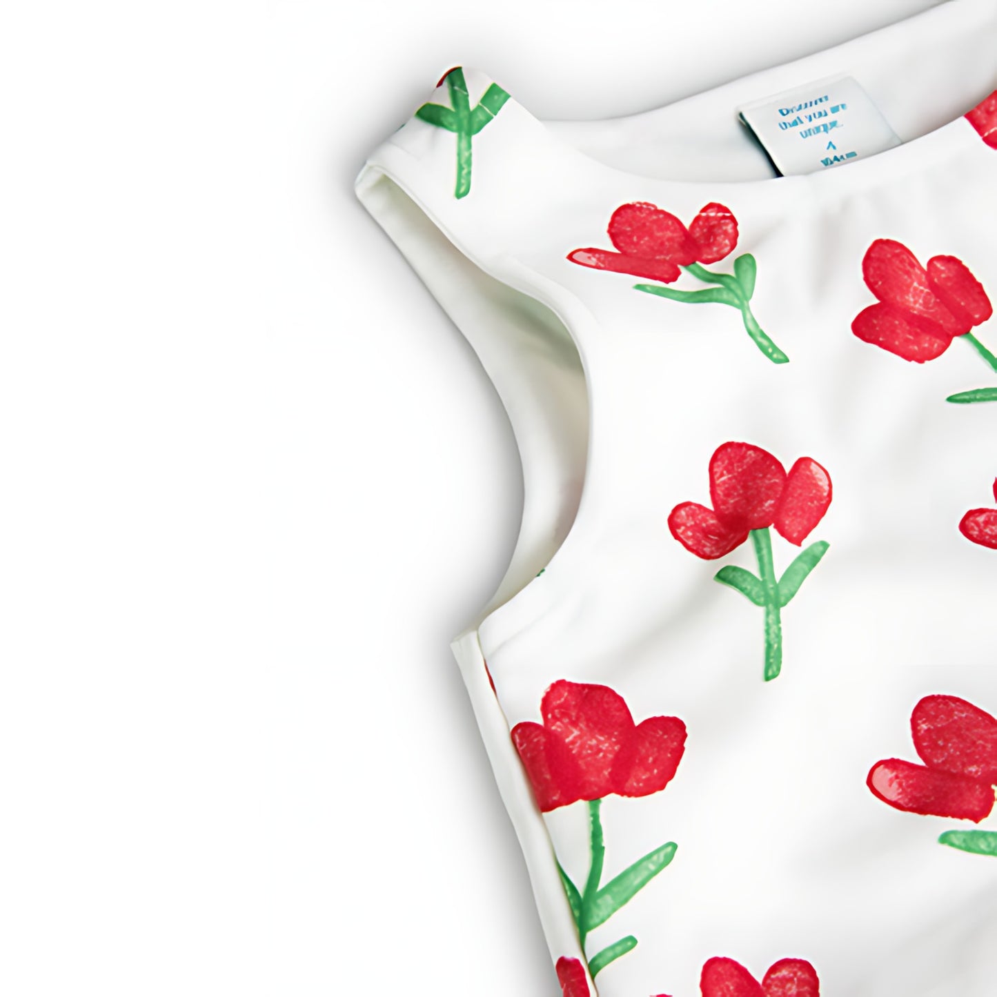 Cute Girl Flower Print Pleated Outing Knit Dress